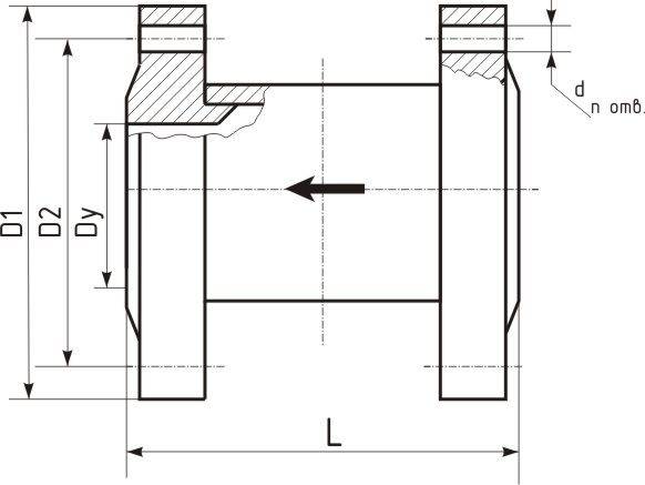 Схема клапанов термозапорных КТЗ-001 фланцевых